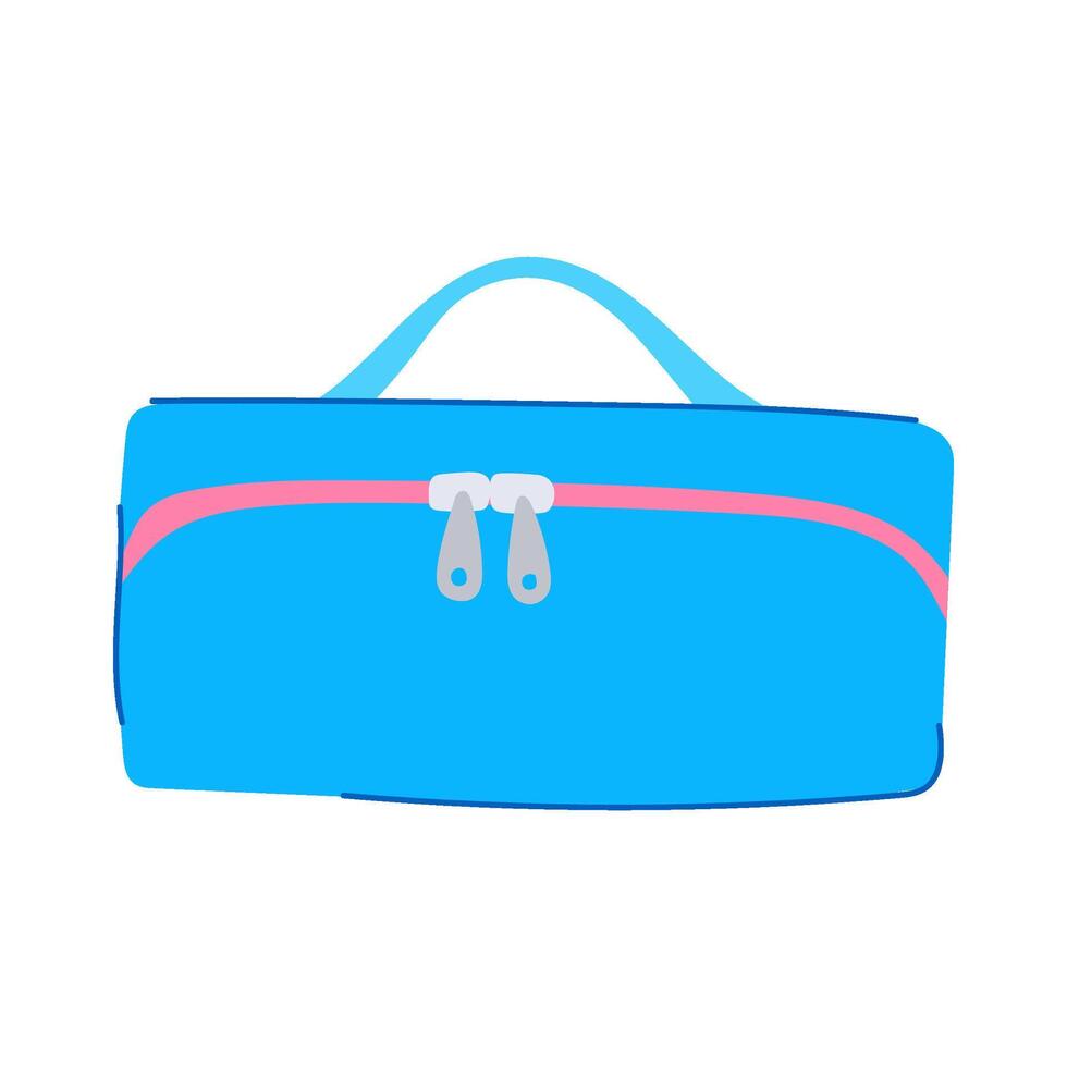 portable makeup bag cartoon illustration vector