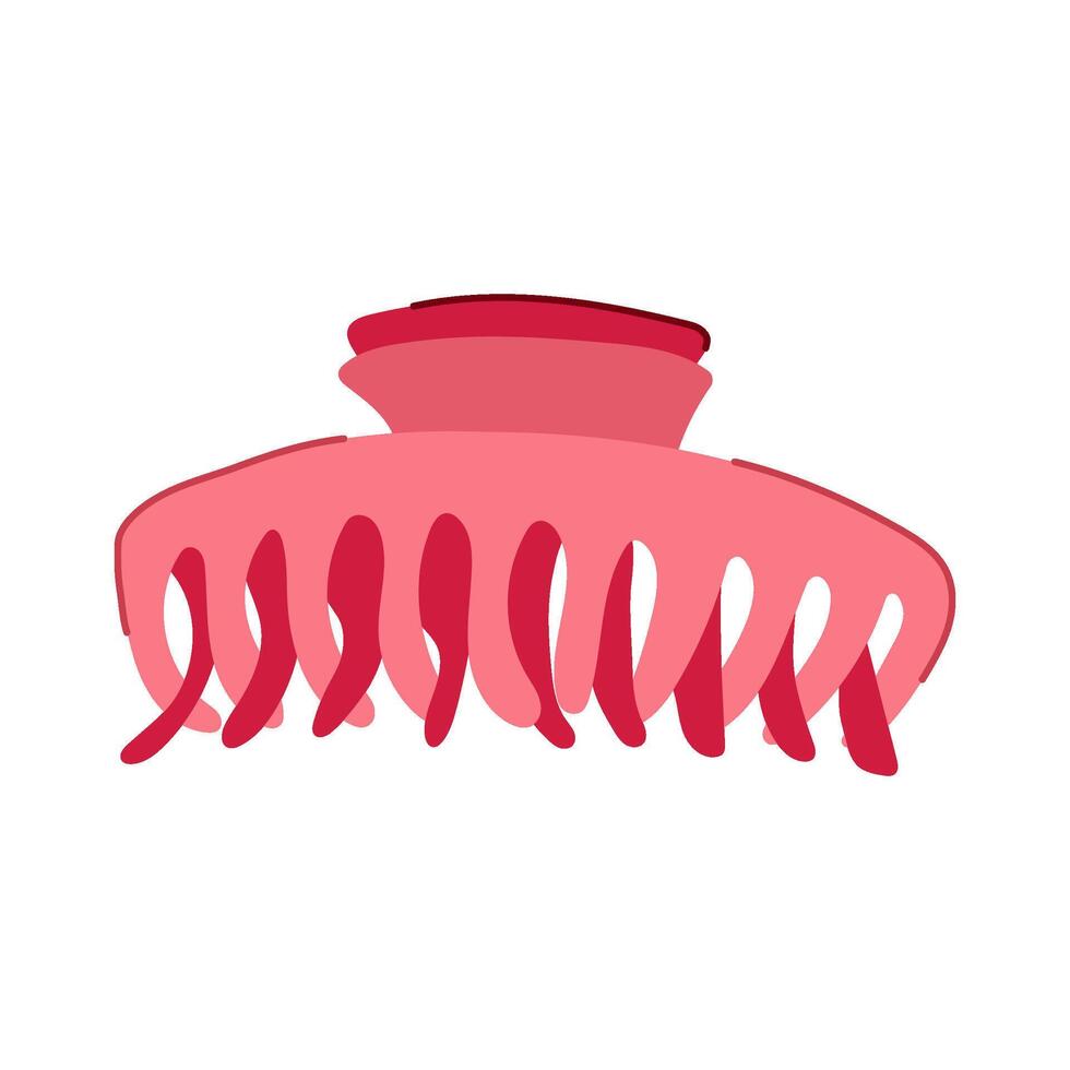 clasp hair clip cartoon illustration vector