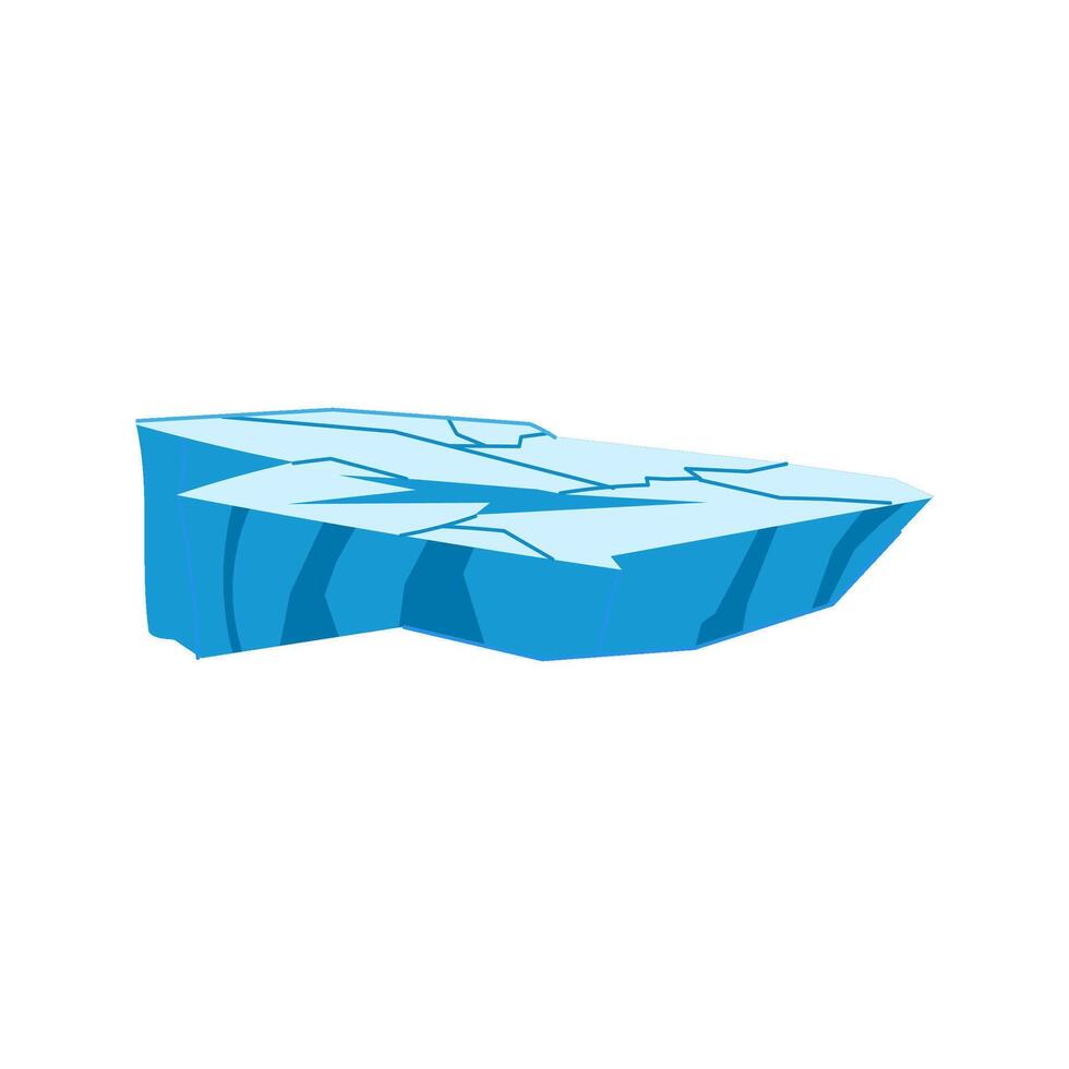 arctic ice crack cartoon illustration vector