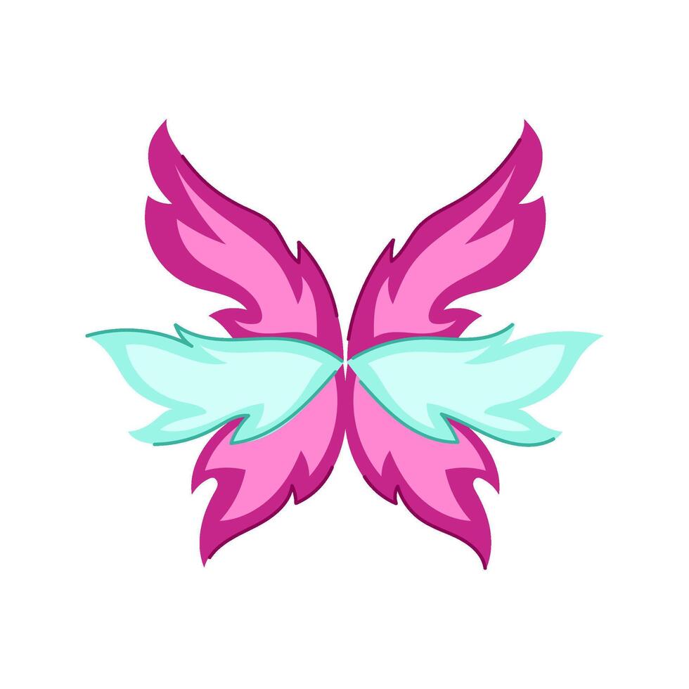 gossamer fairy wings cartoon illustration vector