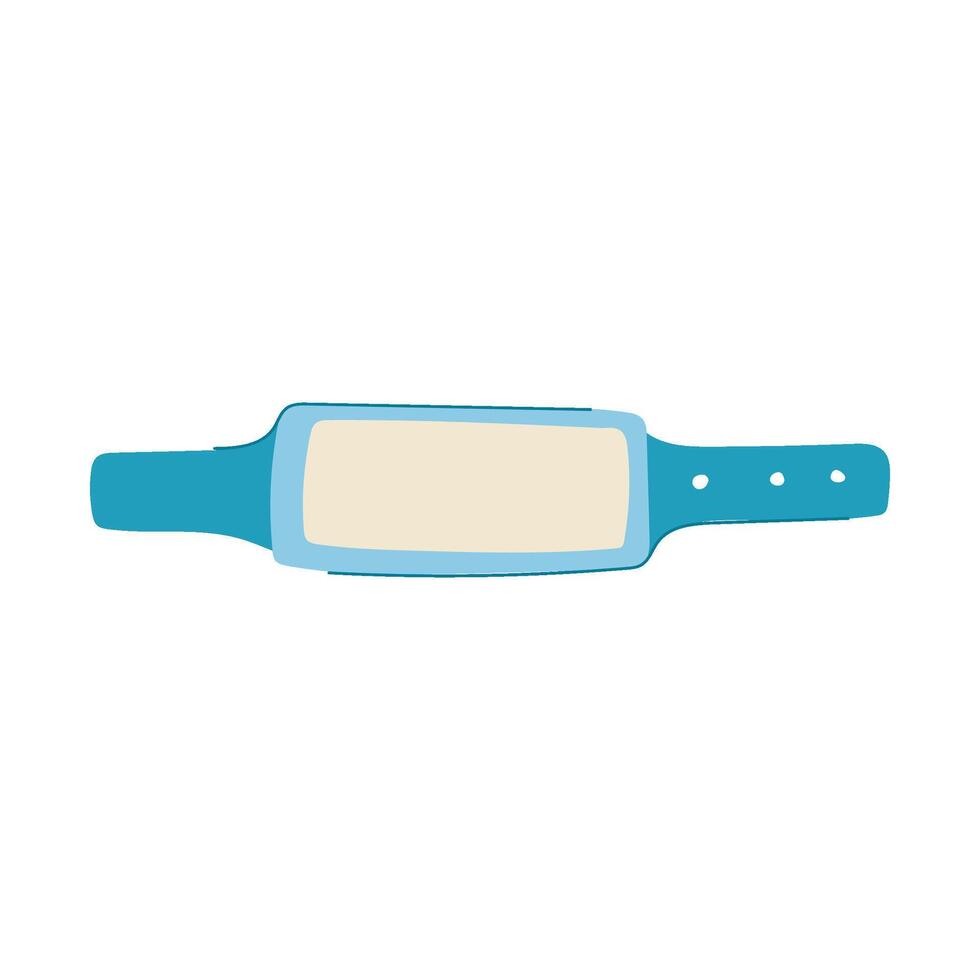 allergy medical bracelet cartoon illustration vector