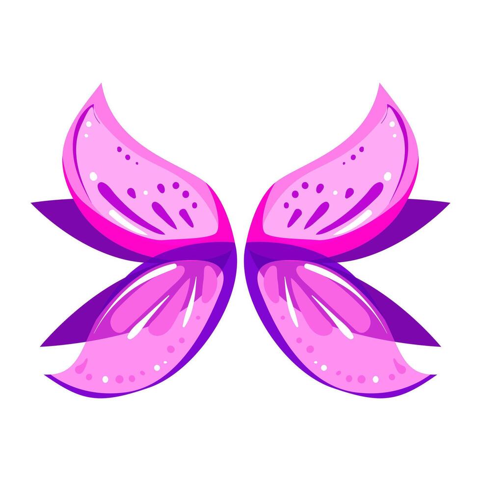fantasy fairy wings cartoon illustration vector