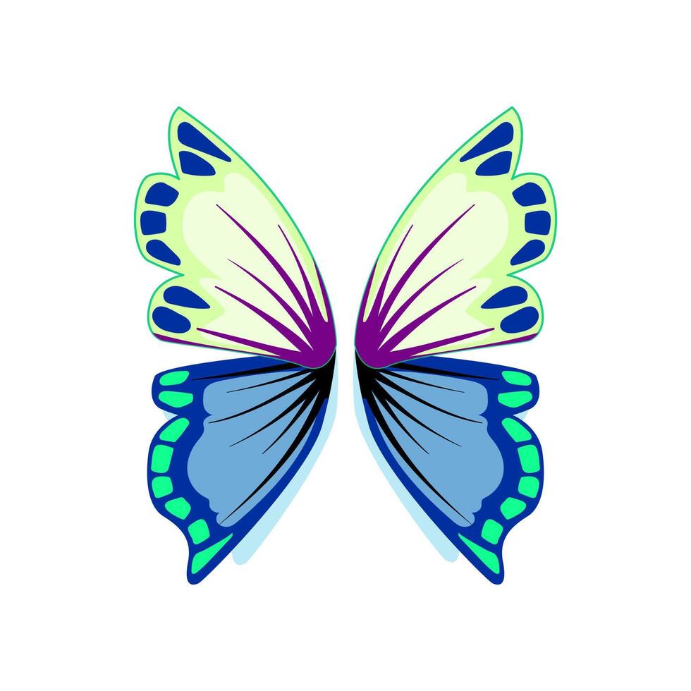 delicate fairy wings cartoon illustration vector