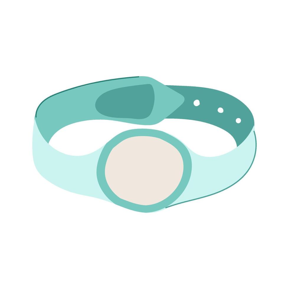 identification medical bracelet cartoon illustration vector