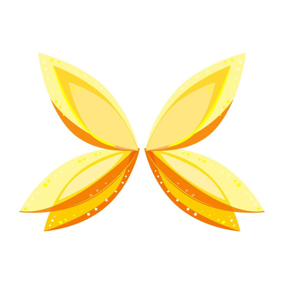 enchanted fairy wings cartoon illustration vector