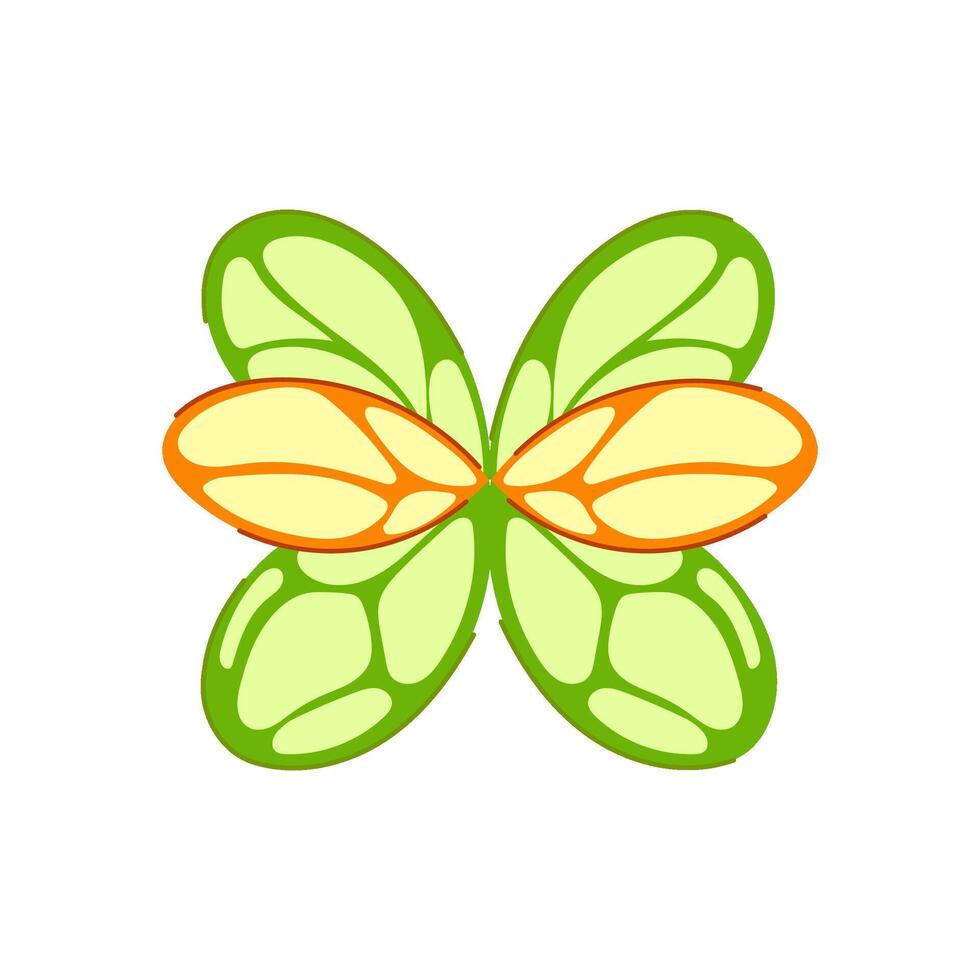 delicate fairy wings cartoon illustration vector