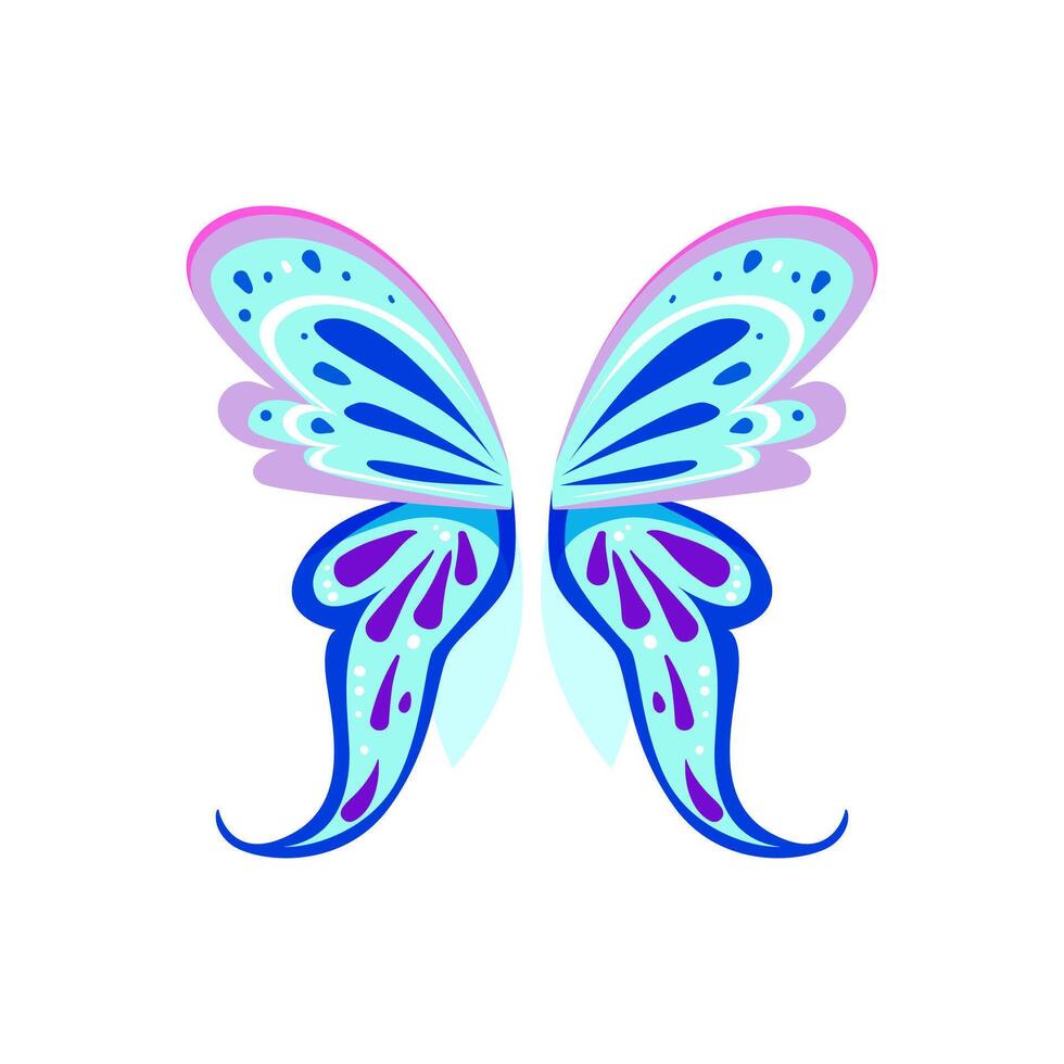 gossamer fairy wings cartoon illustration vector
