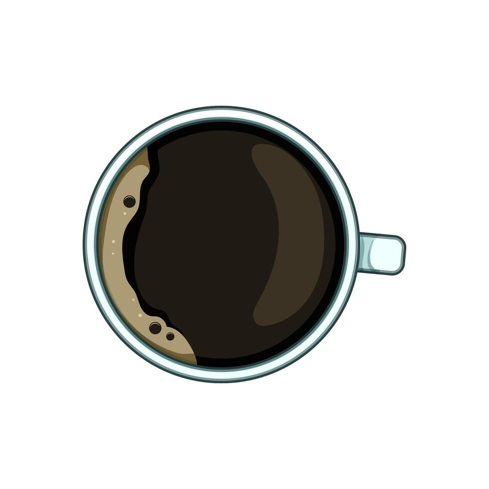 handle coffee cup top cartoon illustration vector