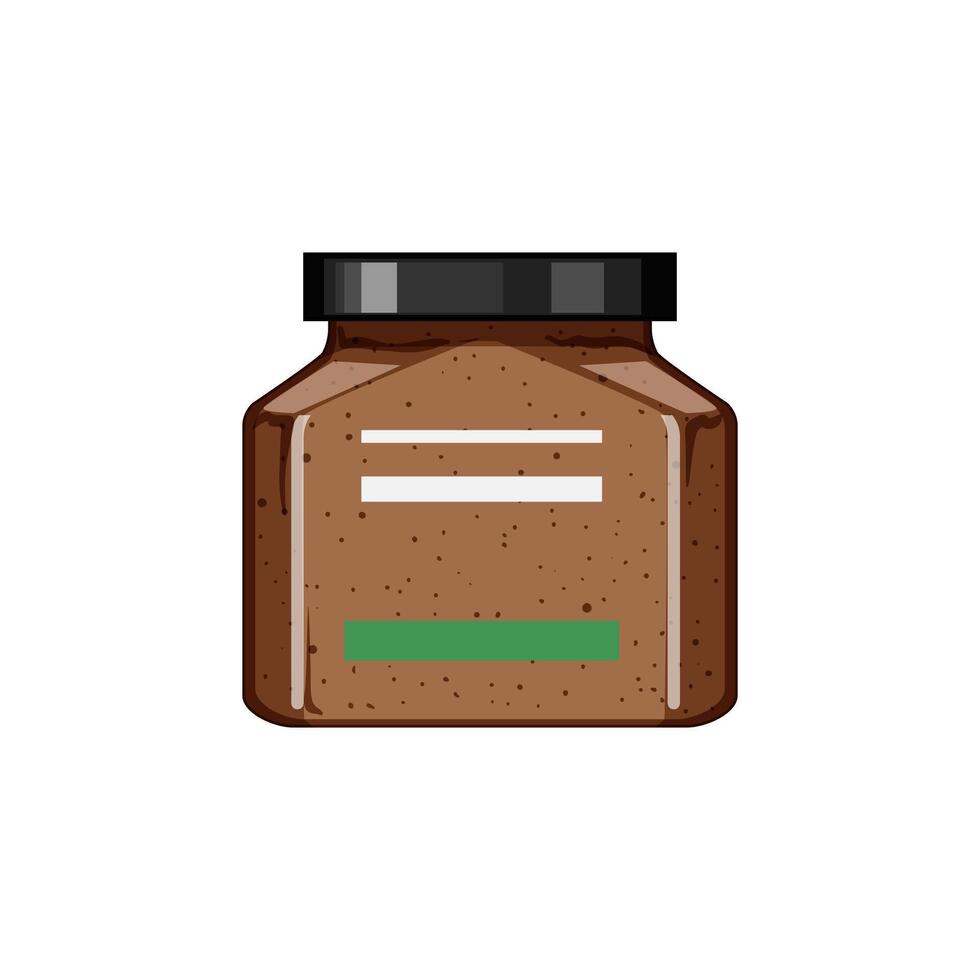 skincare exfoliating scrub cartoon illustration vector
