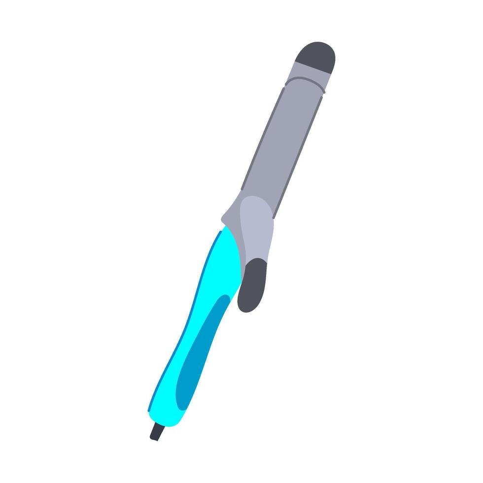 curls curling iron cartoon illustration vector