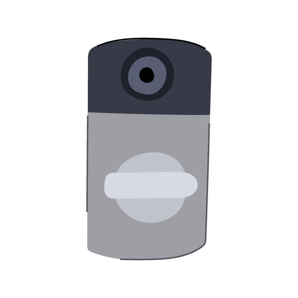 privacy facial recognition lock cartoon illustration vector