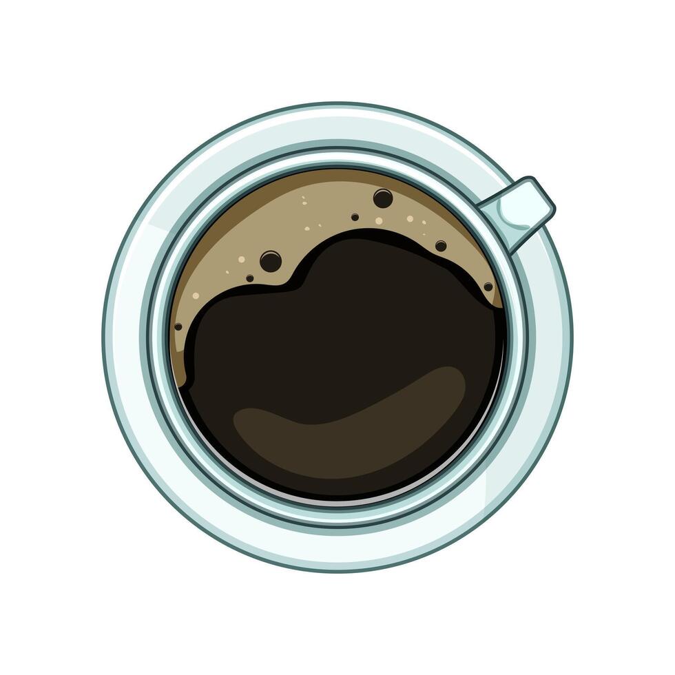 reusable coffee cup top cartoon illustration vector
