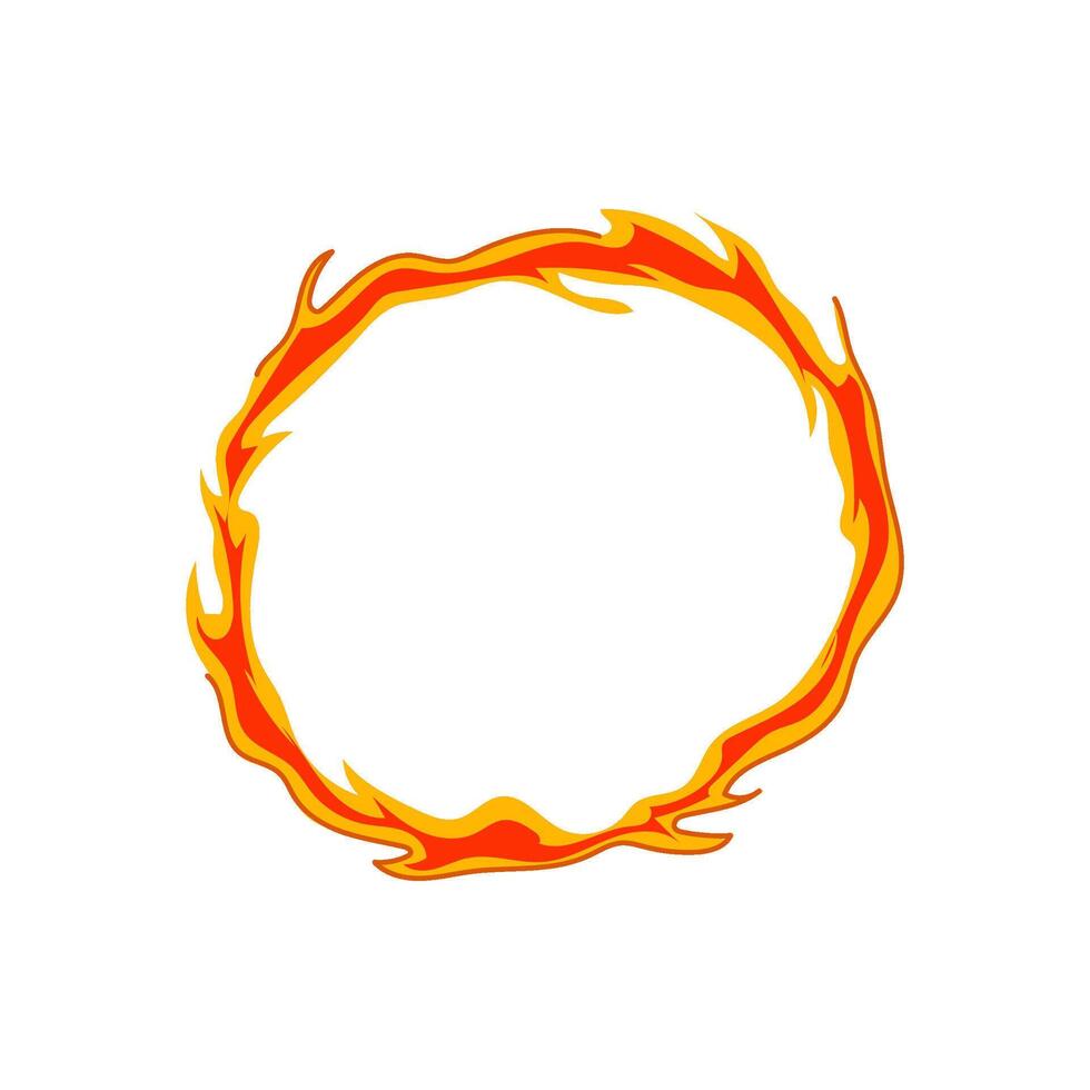 spark circle fire cartoon illustration vector