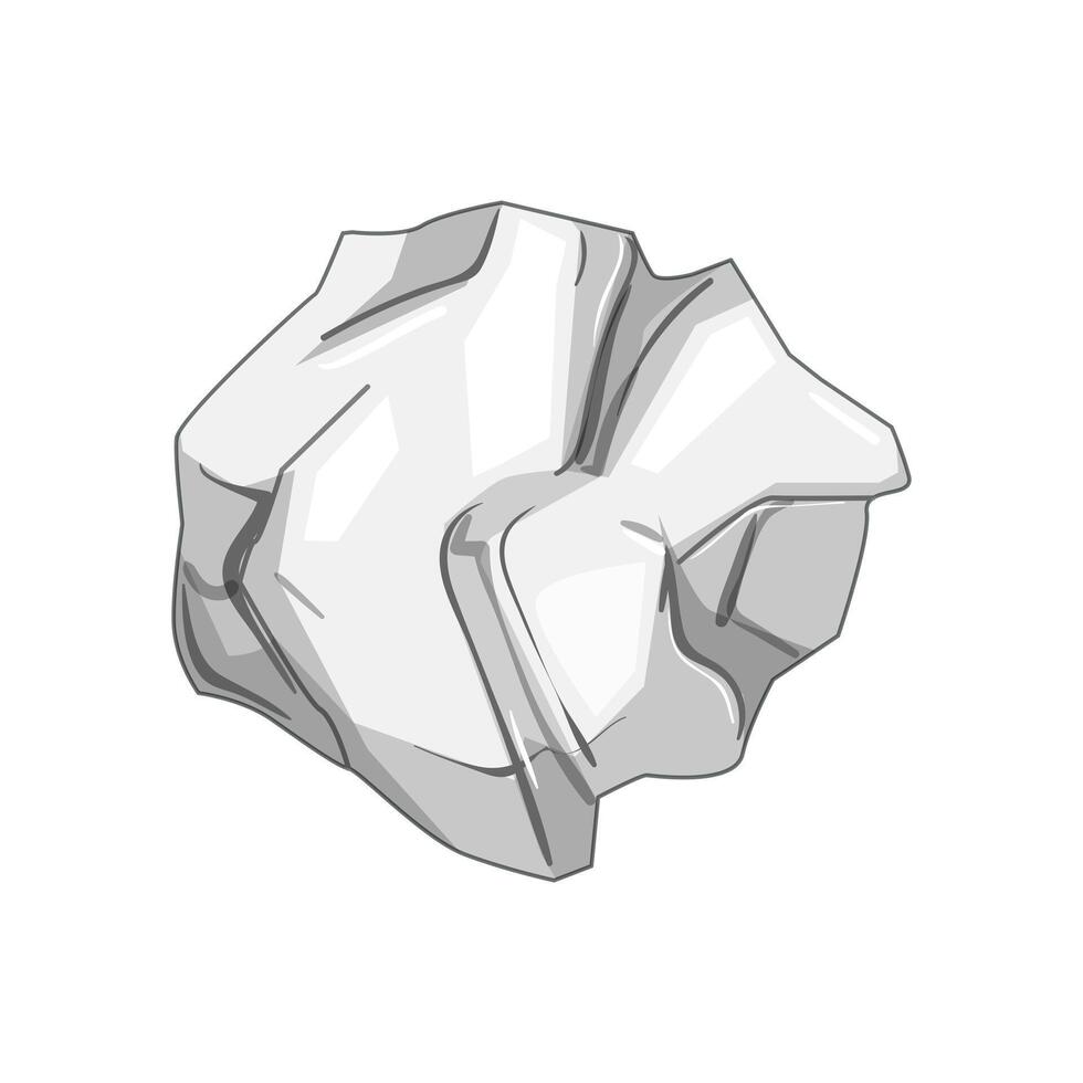 trash crumpled paper balls cartoon illustration vector