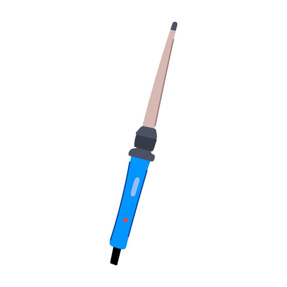 texture curling iron cartoon illustration vector
