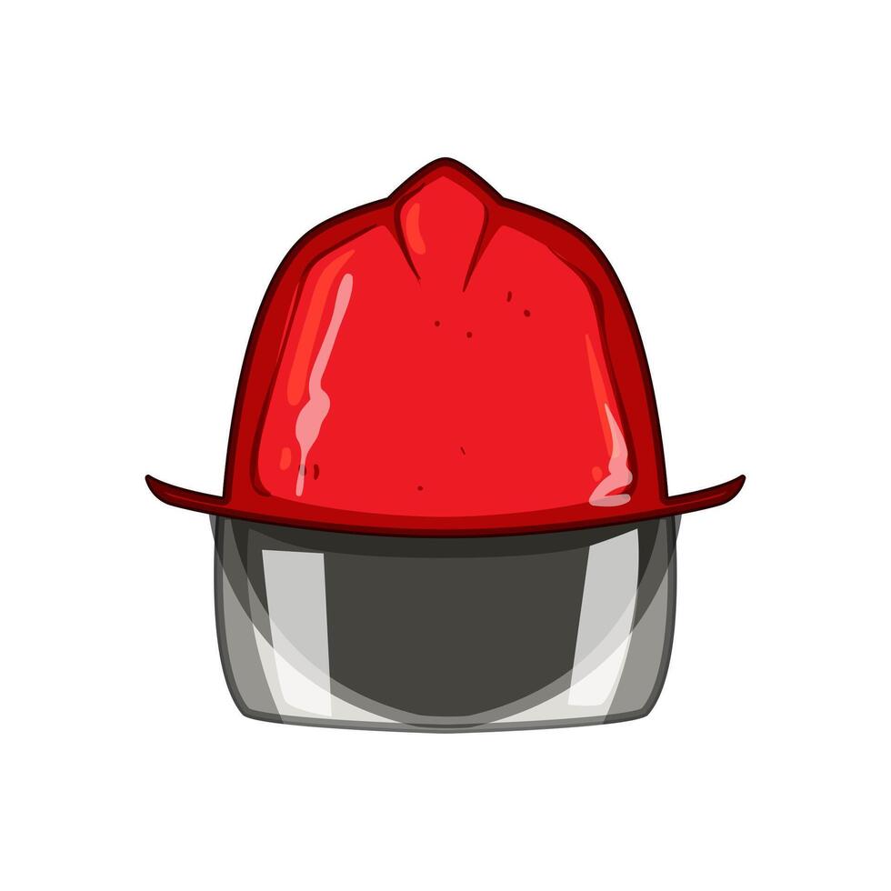 safety firefighter helmet cartoon illustration vector
