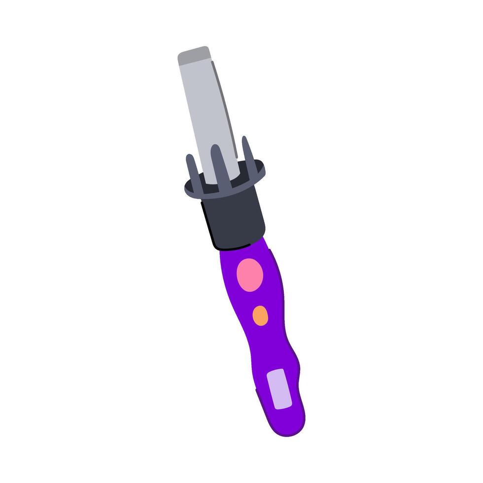 heat curling iron cartoon illustration vector