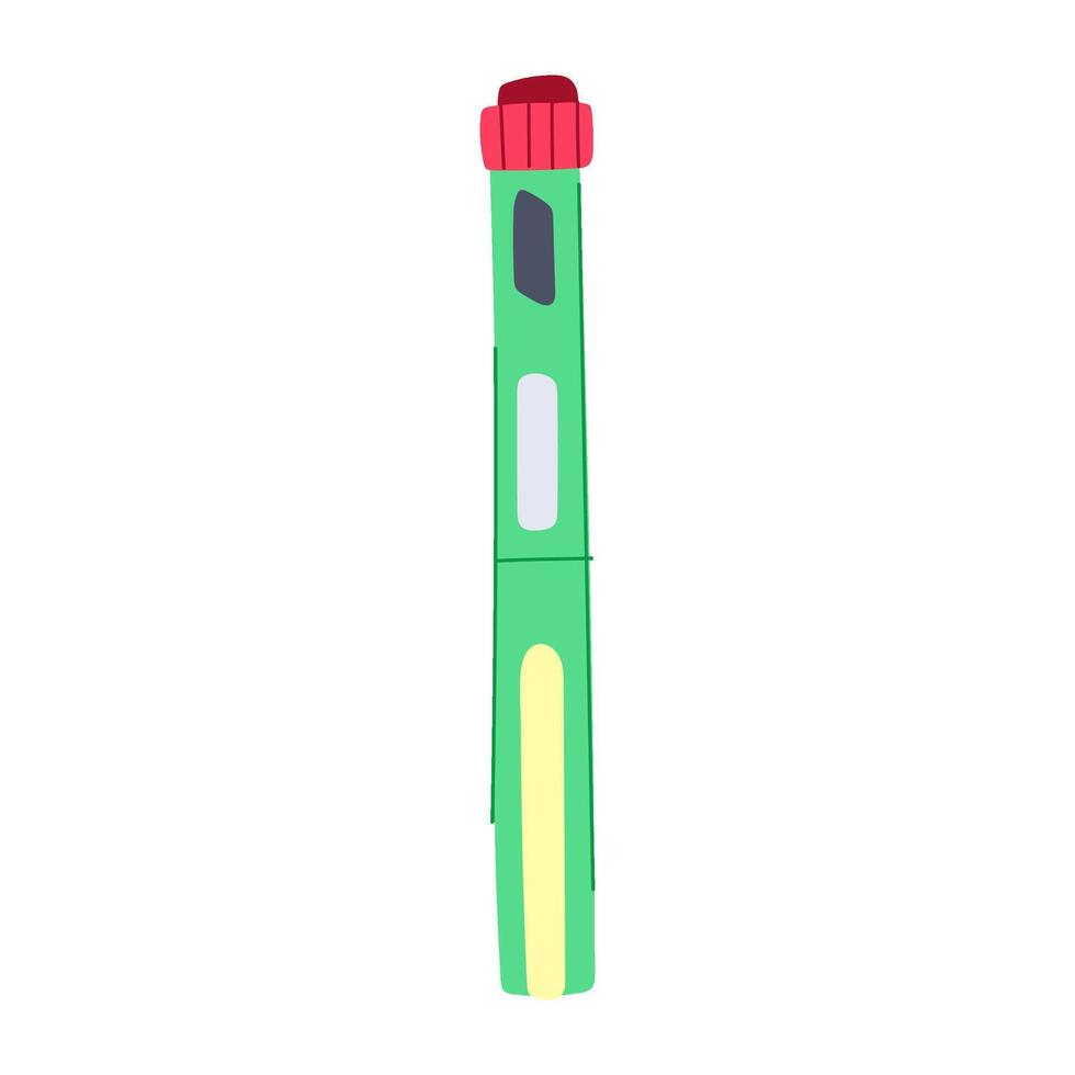 dosage insulin pen cartoon illustration vector