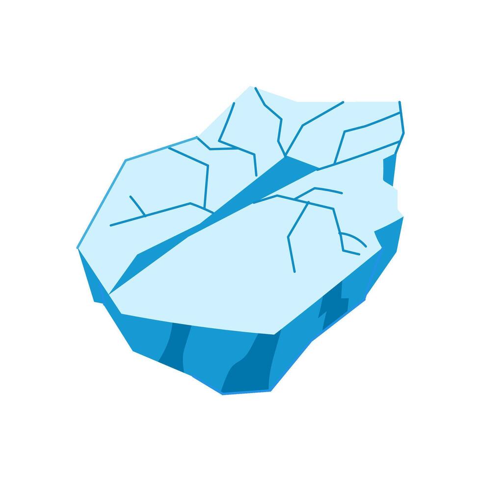climate ice crack cartoon illustration vector