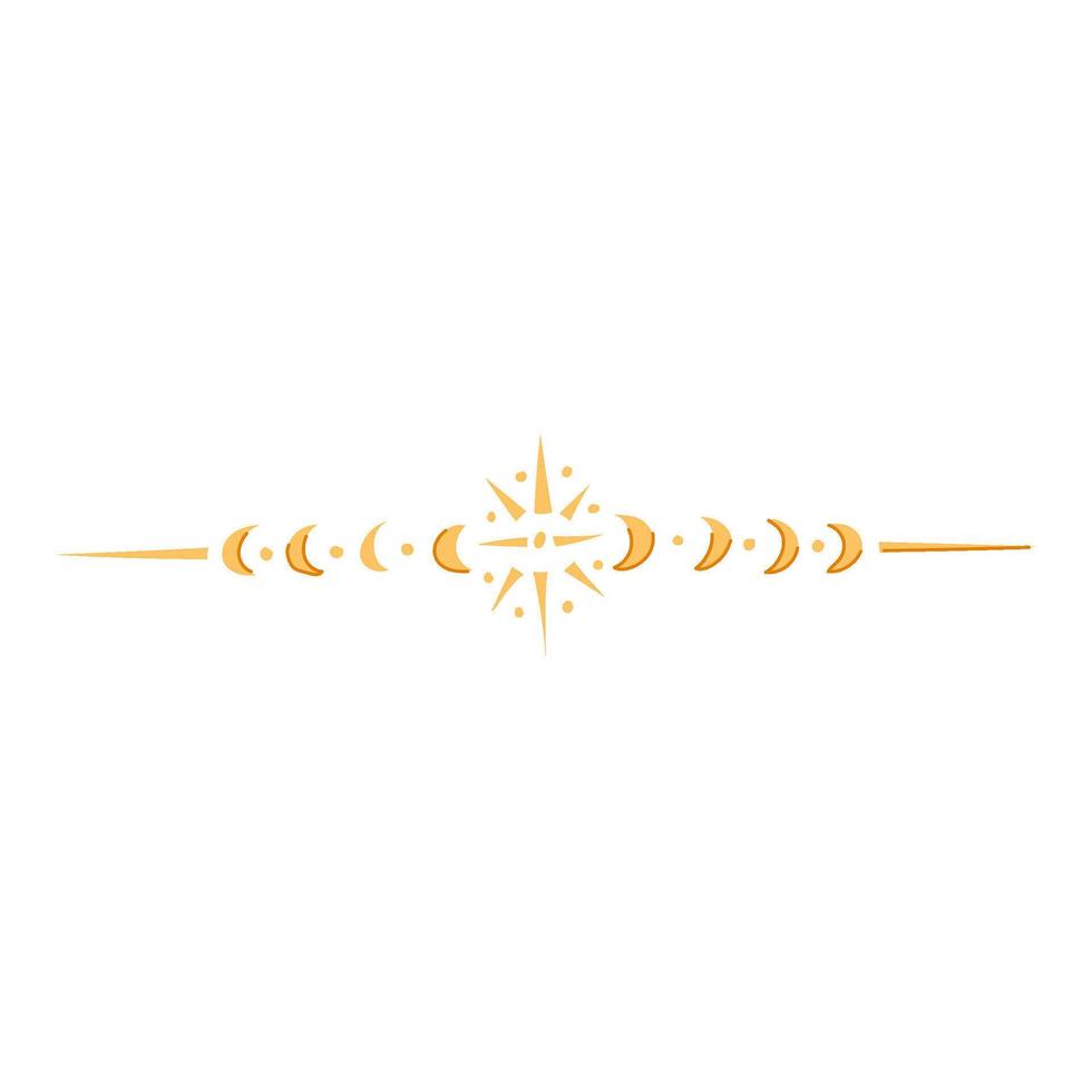sky celestial divider border cartoon illustration vector