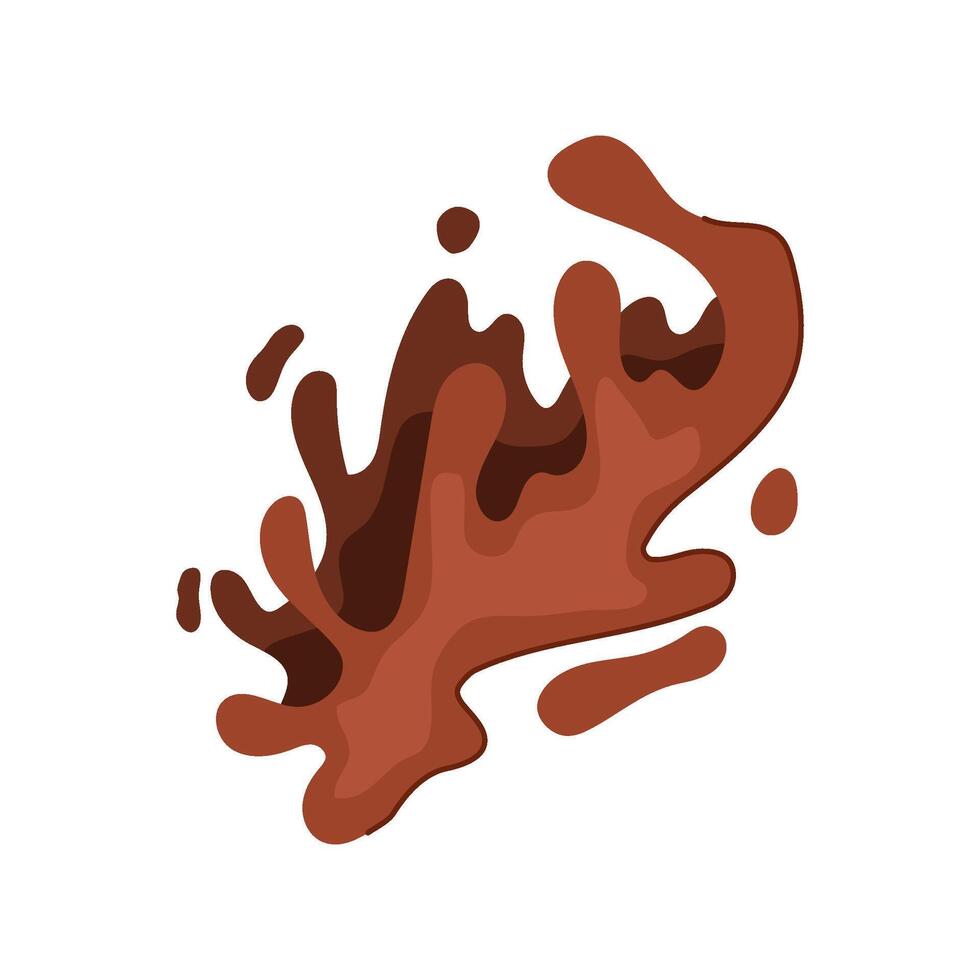 treat chocolate splash cartoon illustration vector