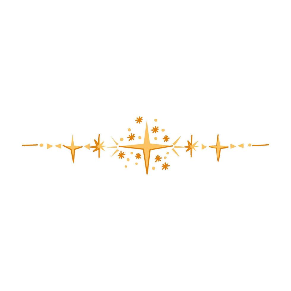 eclipse celestial divider border cartoon illustration vector