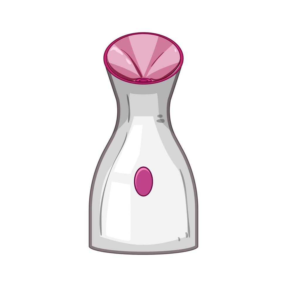 hydration facial steamer cartoon illustration vector