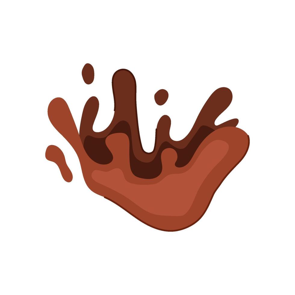 gourmet chocolate splash cartoon illustration vector