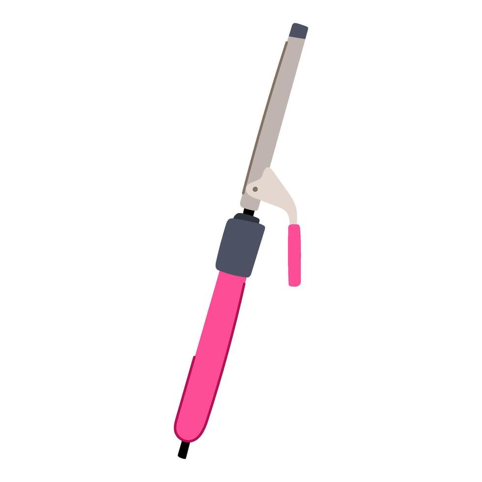 volume curling iron cartoon illustration vector