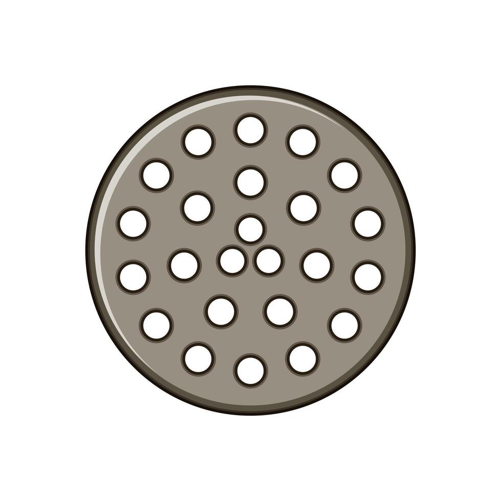 sewer drain cover cartoon illustration vector
