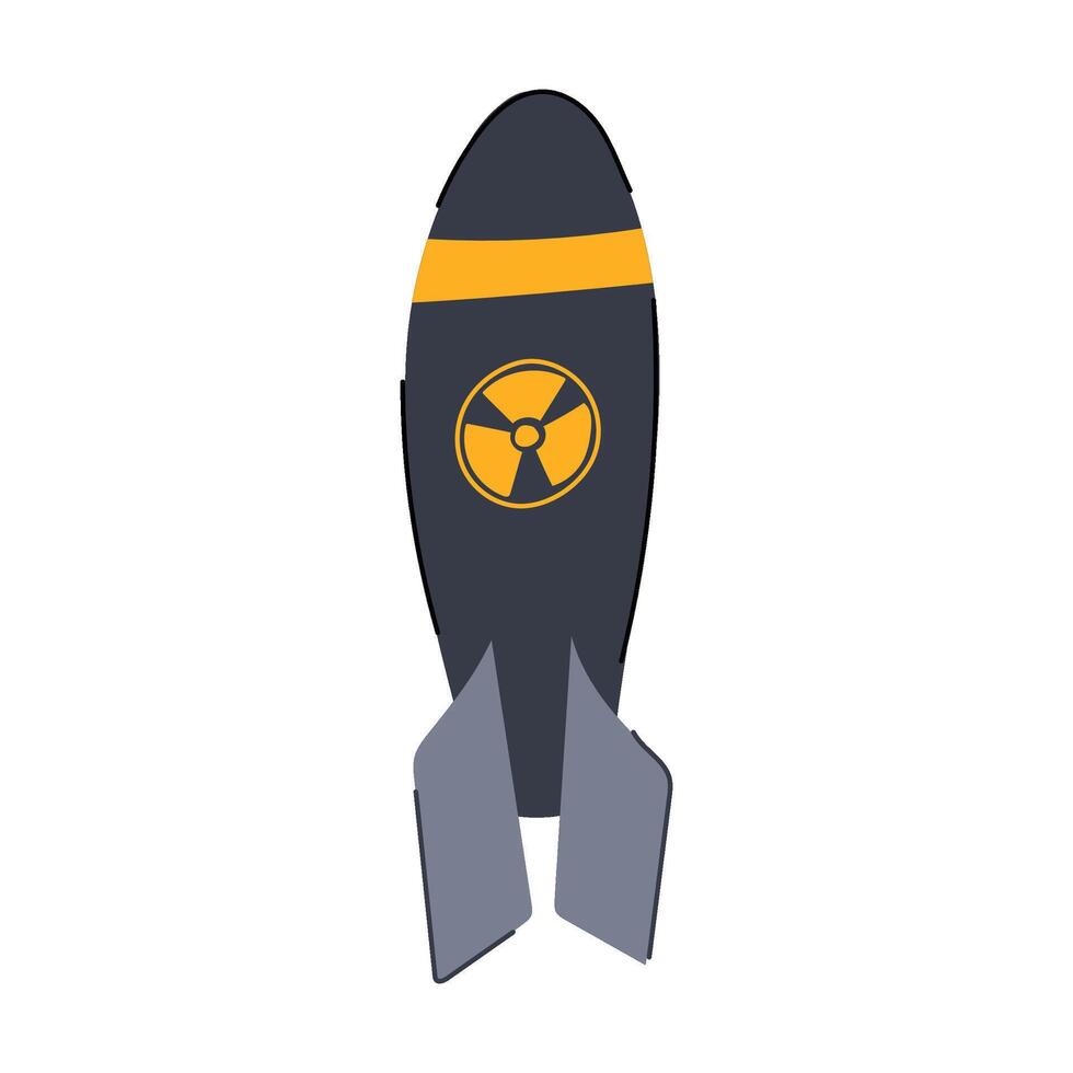 explosion atomic bomb cartoon illustration vector