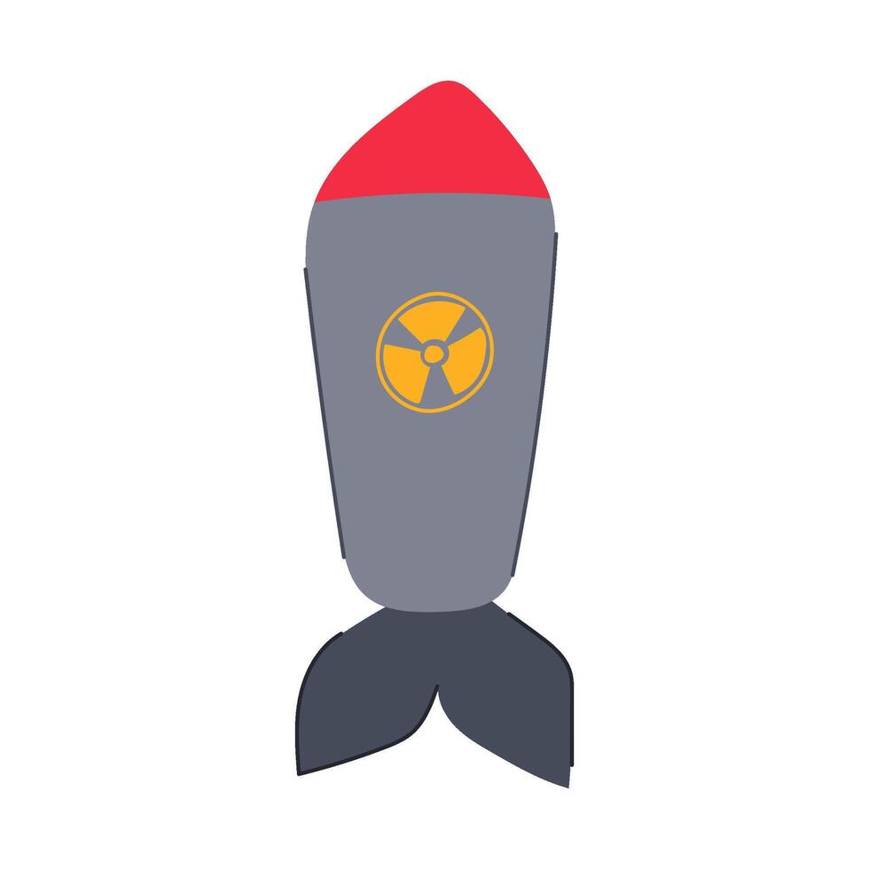 fusion atomic bomb cartoon illustration vector