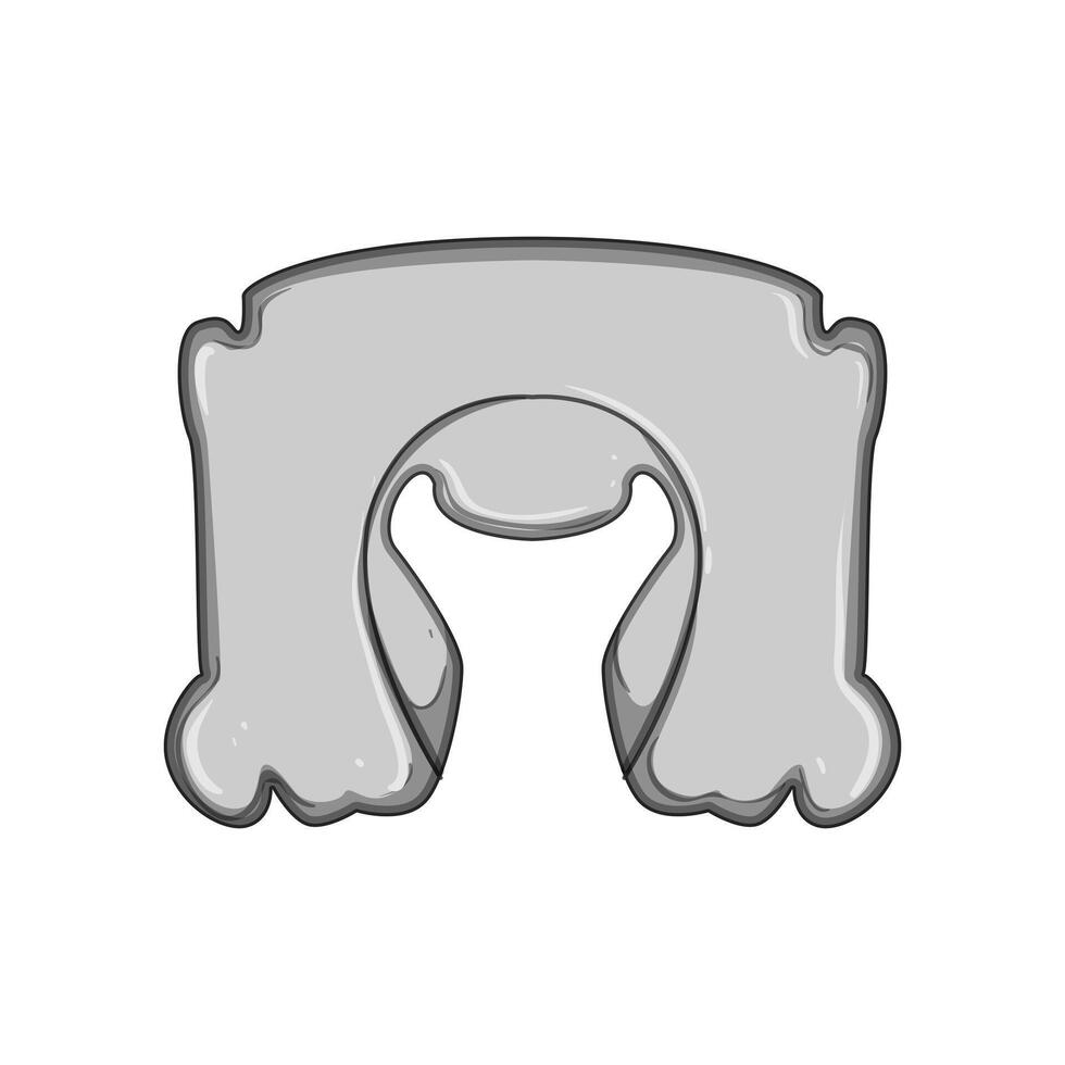 support airplane pillow cartoon illustration vector