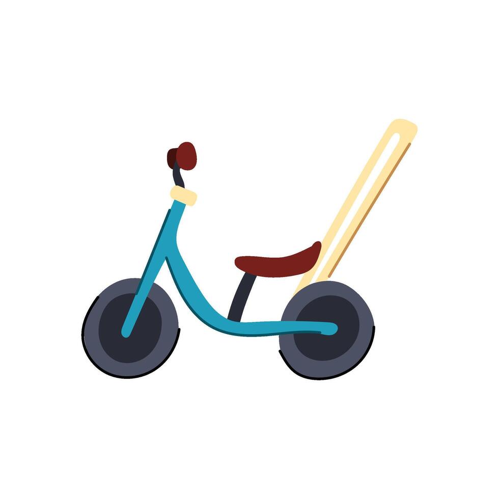 fun balance bike cartoon illustration vector