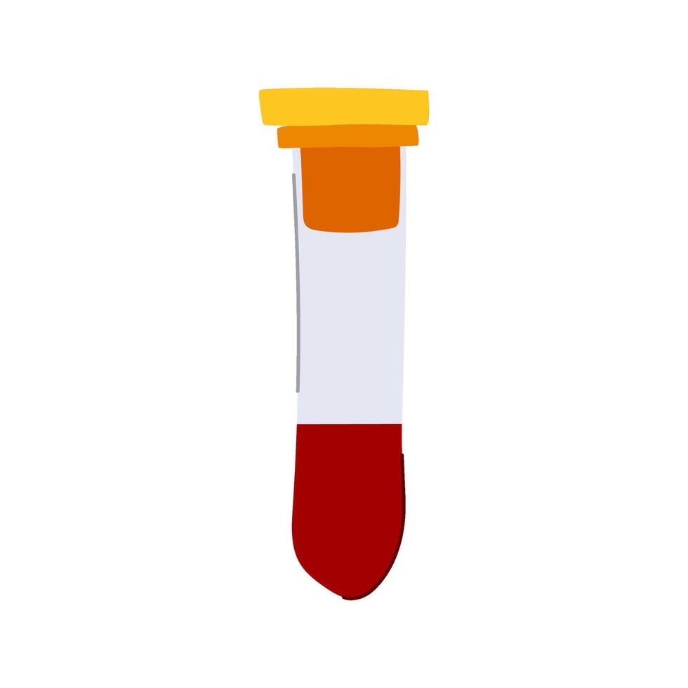serum blood test vial cartoon illustration vector