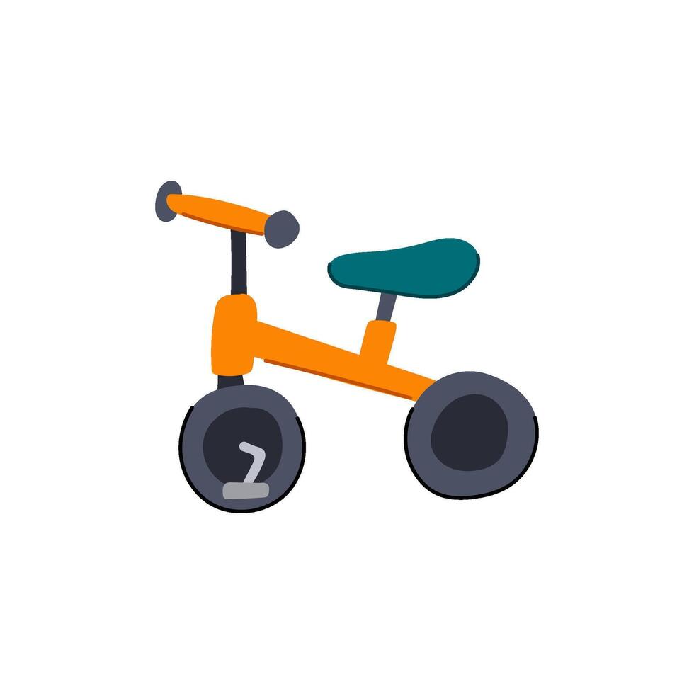 coordination balance bike cartoon illustration vector