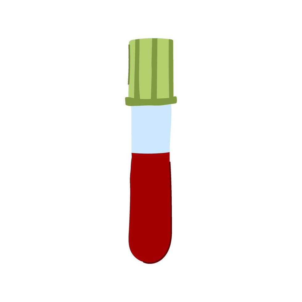 sample blood test vial cartoon illustration vector