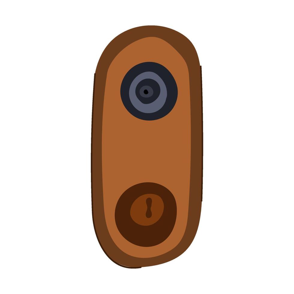technology facial recognition lock cartoon illustration vector