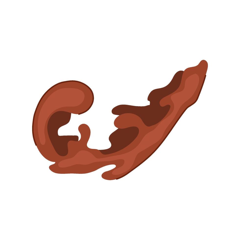 cocoa chocolate splash cartoon illustration vector