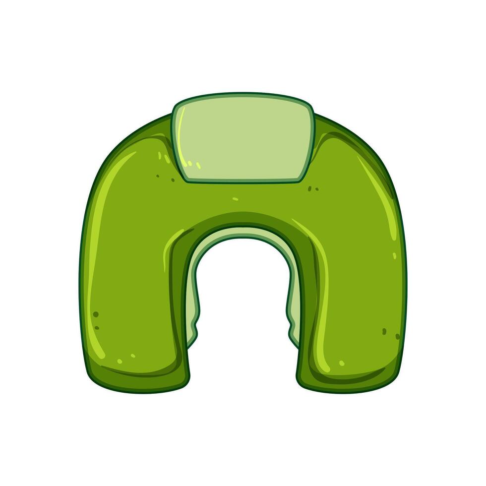 neck airplane pillow cartoon illustration vector