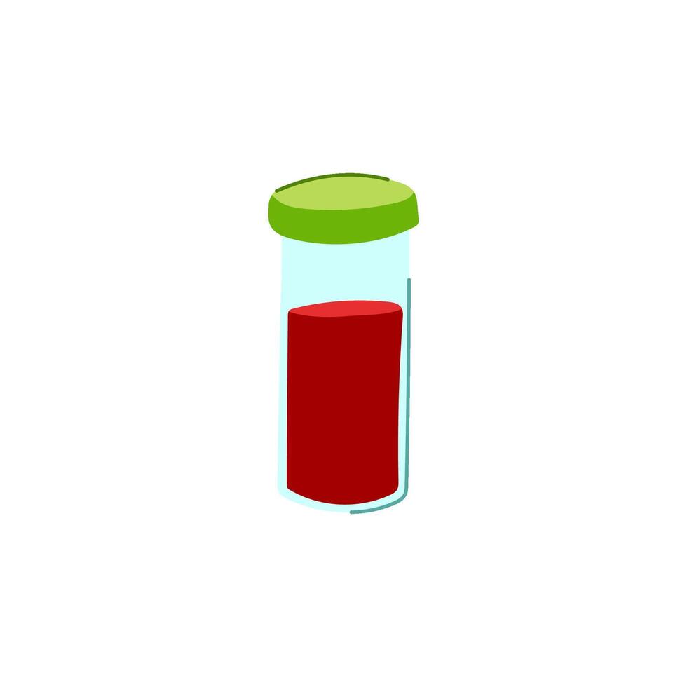 hematology blood test vial cartoon illustration vector