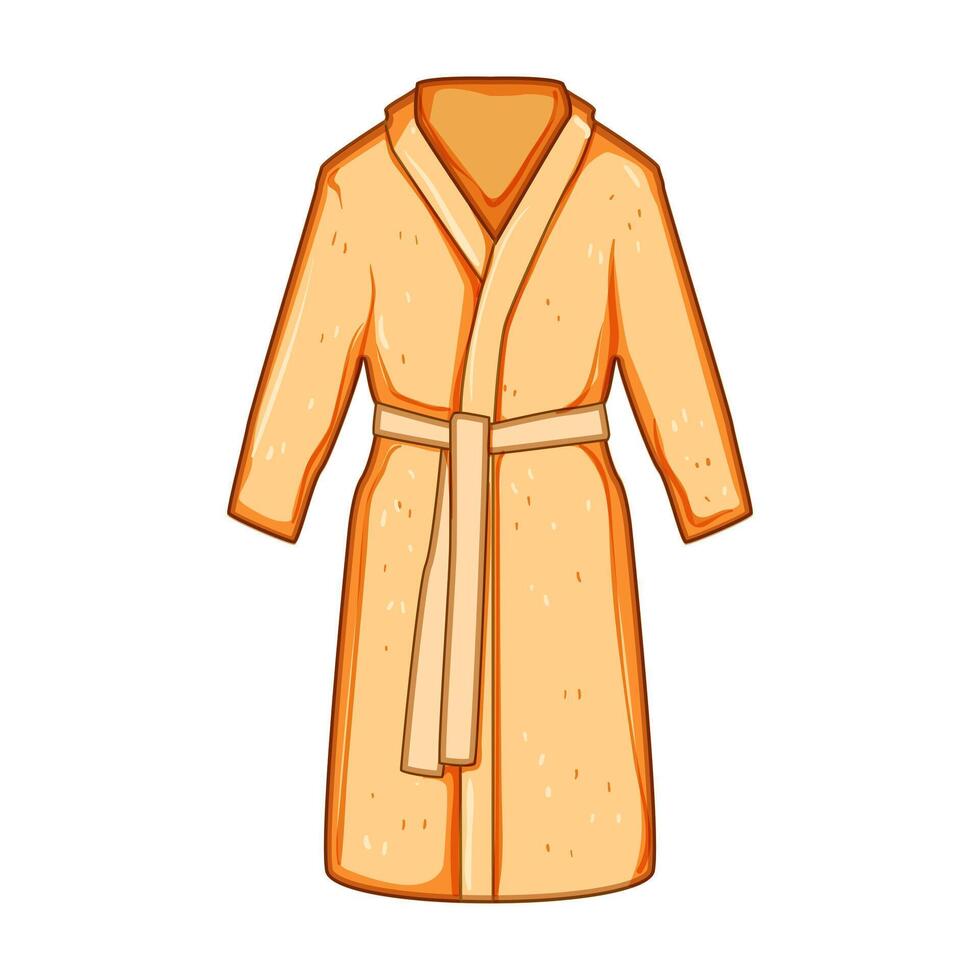 plush bathrobe cartoon illustration vector