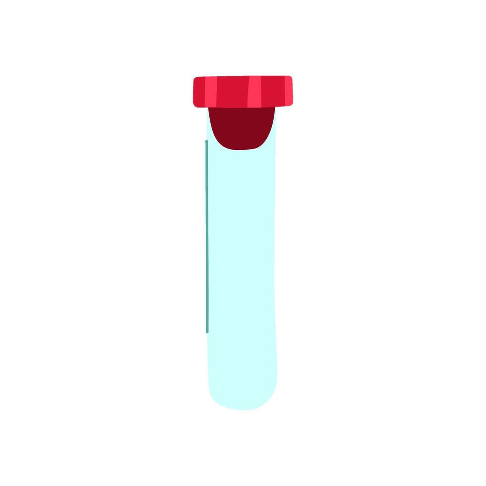 laboratory blood test vial cartoon illustration vector