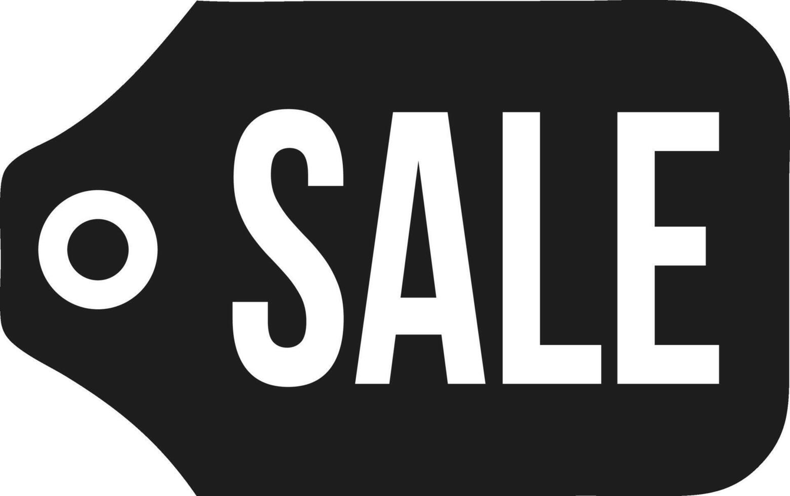 Modern Price Tag Silhouette - Perfect for Promotions and Discounts vector