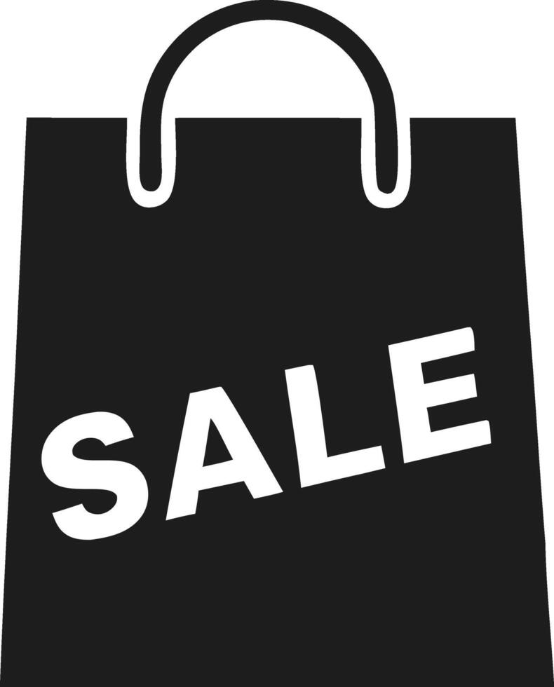 Classic Shopping Bag Silhouette - Fashion and Shopping Themes vector