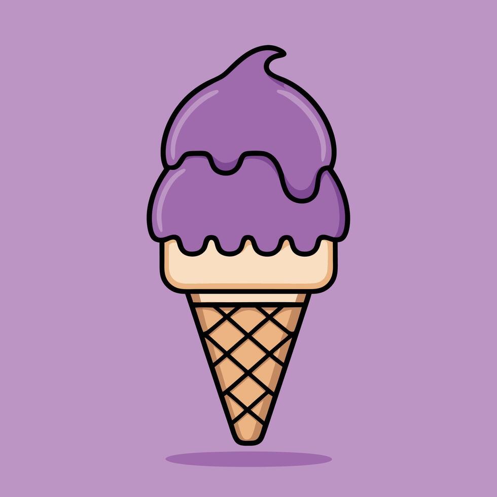 Cute and Colorful Ice Cream Cartoon - Playful Dessert Illustration vector