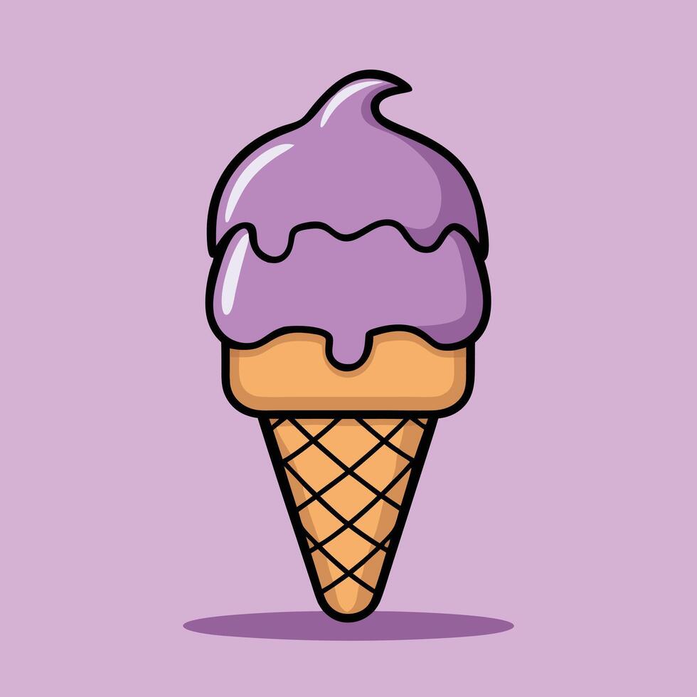 Cute Ice Cream Cartoon - Ideal for Kids and Summer Projects vector