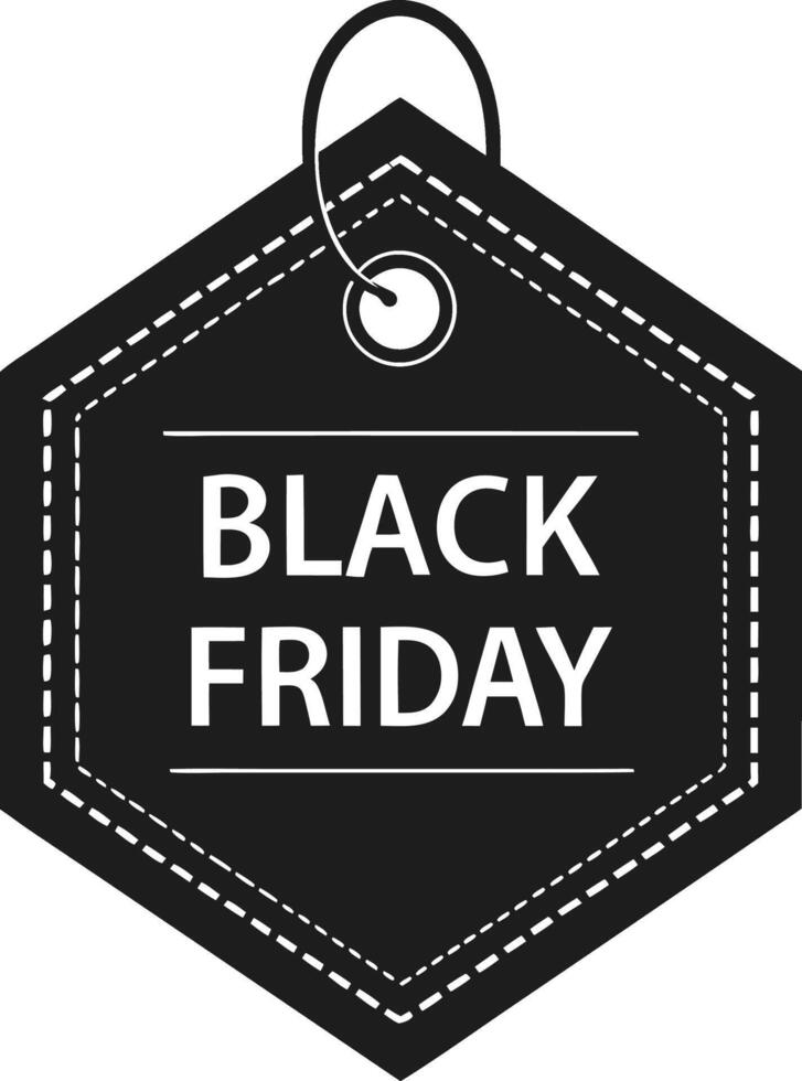 Simple Black Friday Price Tag - Perfect for Promotional Materials vector