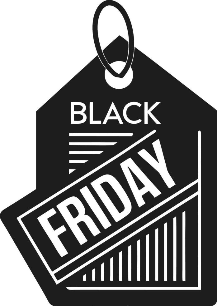 Simple Black Friday Price Tag - Ideal for Marketing and Sales Campaigns vector