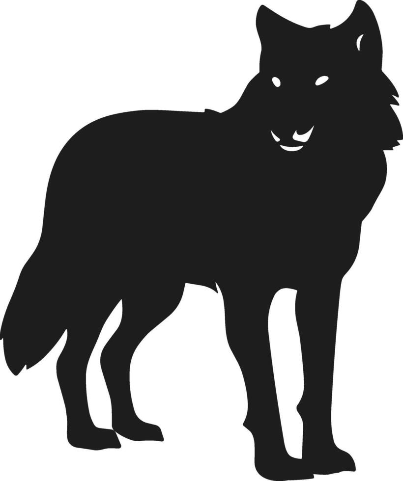 Simple Wolf Silhouette - Perfect for Animal Designs vector